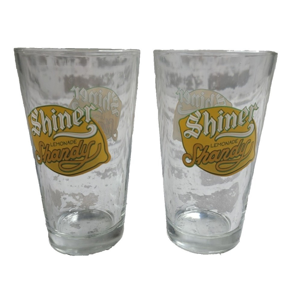 2 Shiner Lemonade Shandy 16 Oz Pint Glasses - Shiner‎ Bock, Spoetzl Brewery, TX